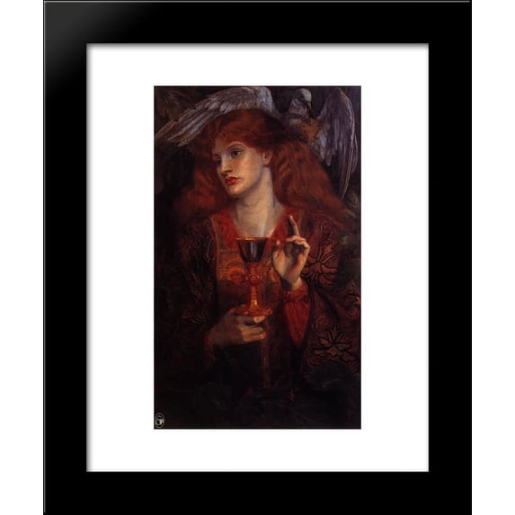 The damsel of the Sanct Grail 20x24 Framed Art Print by Edward Burne-Jones