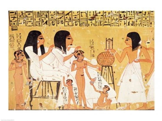 The dead their family and their servants from the Tomb of Ankerkhe Canvas Art - (24 x 18)