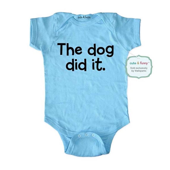 The dog did it. - wallsparks cute & funny Brand - baby one piece bodysuit - Great baby shower gift!