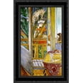 thumbnail image 1 of The door window with dog 17x24 Black Ornate Wood Framed Canvas Art by Bonnard, Pierre, 1 of 2