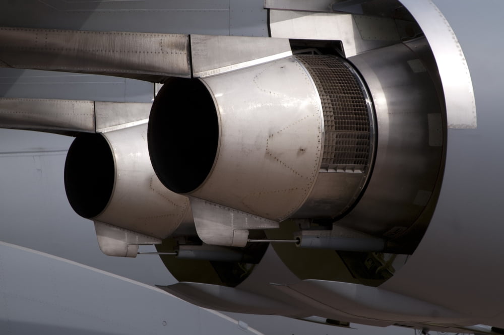 The engines on a C-17 Globemaster of the US Air Force Canvas Art - Ramon Van OpdorpStocktrek Images (35 x 23)