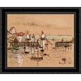 thumbnail image 1 of The entrance to harbour Sauzon 24x20 Black Ornate Wood Framed Canvas Art by Maufra, Maxime, 1 of 2