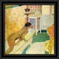 thumbnail image 1 of The exit of the bath 28x28 Large Black Ornate Wood Framed Canvas Art by Pierre Bonnard, 1 of 2