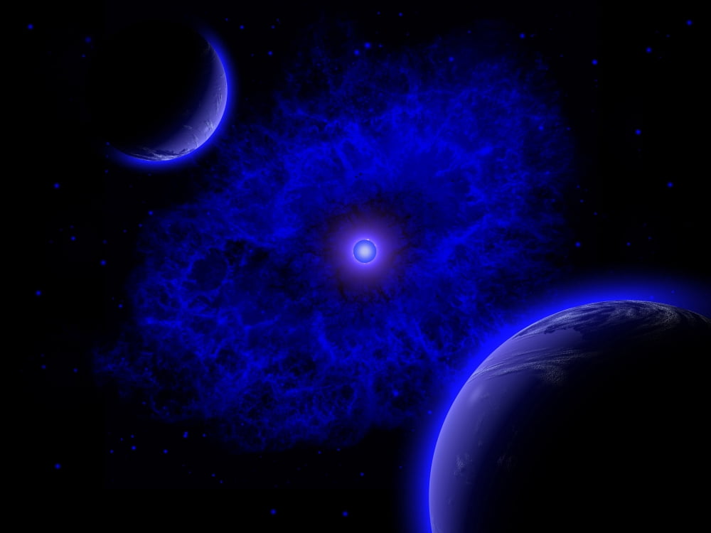 The eye of a nebula a star at the center of a gaseous nebula Canvas Art - Mark StevensonStocktrek Images (17 x 13)