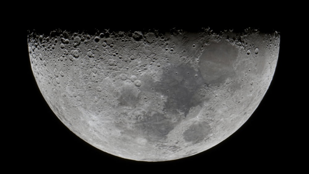 The feature known as Lunar-X visible on the moons surface Canvas Art - Luis ArgerichStocktrek Images (19 x 11)