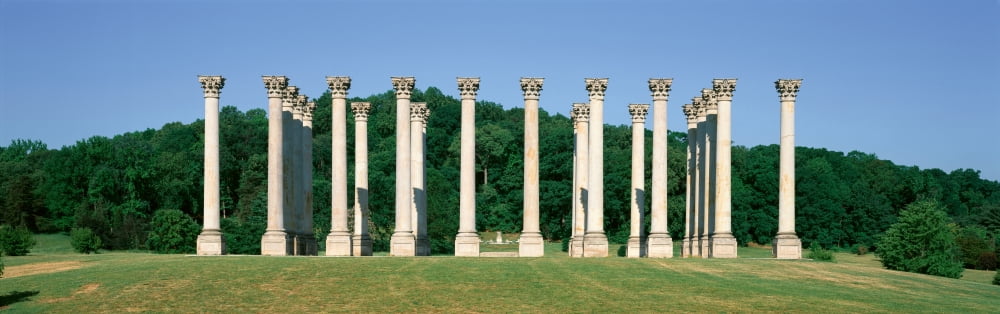 The first Capitol Columns of the United States at the National Arboretum Washington DC Canvas Art - Panoramic Images (27 x 9)