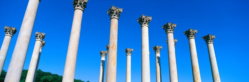The first Capitol Columns of the United States at the National Arboretum Washington DC Canvas Art - Panoramic Images (27 x 9)