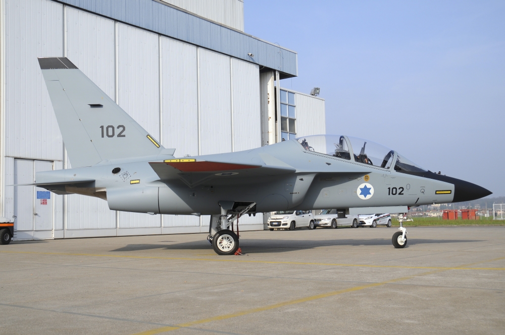 The first M-346I Lavi trainer of the Israeli Air Force Canvas Art - Riccardo NiccoliStocktrek Images (17 x 12)