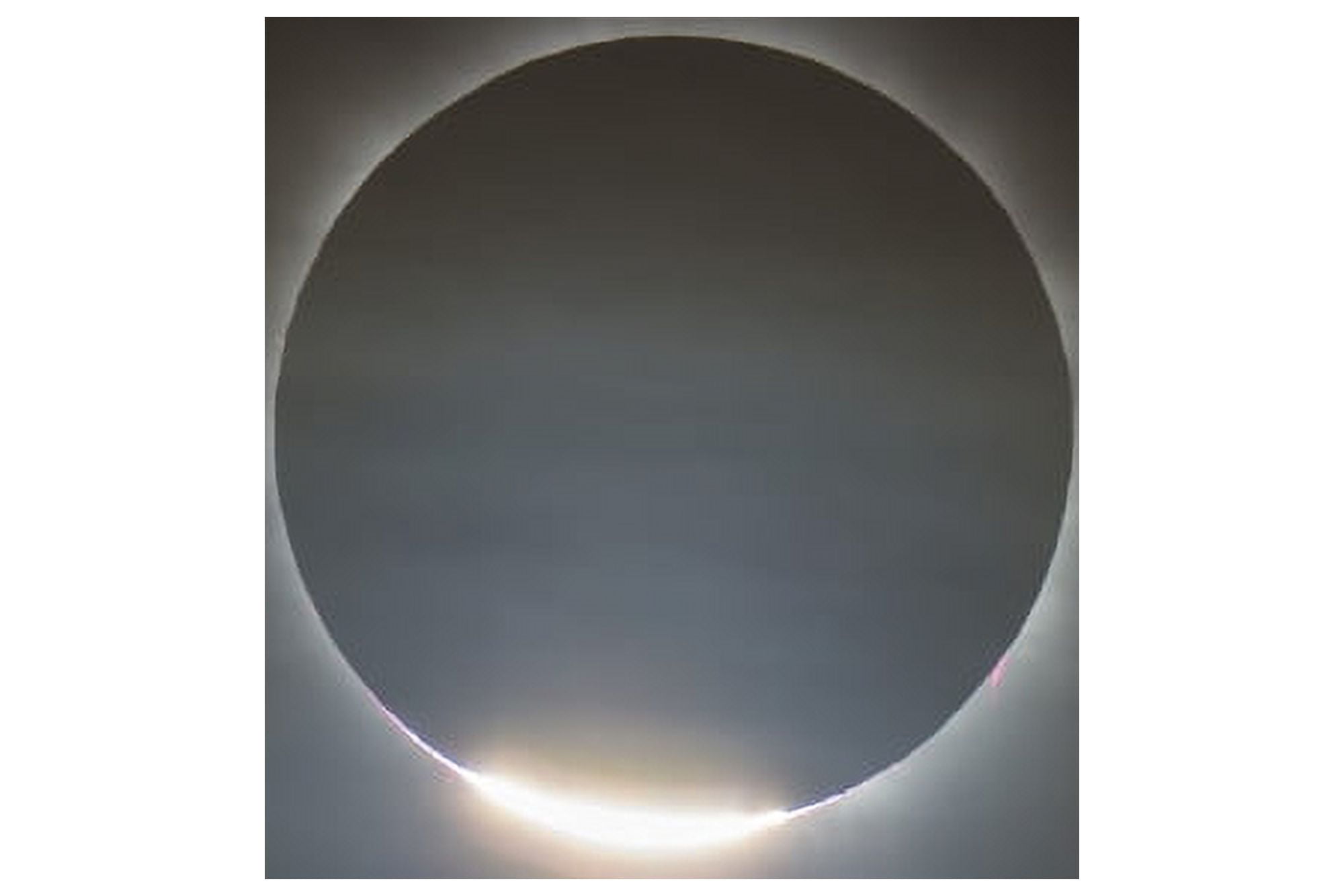 The first diamond ring during the total eclipse of the Sun Canvas Art - Alan DyerStocktrek Images (35 x 23)