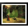 thumbnail image 1 of The first flowers 34x28 Large Black Wood Framed Print Art by Paul Gauguin, 1 of 2