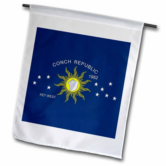3dRose, The flag of The Conch Republic of Key West Florida., 12 x 18 inch Garden Flag