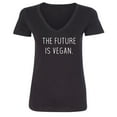 thumbnail image 1 of The future is vegan. Womens V-Neck Tee, 1 of 1