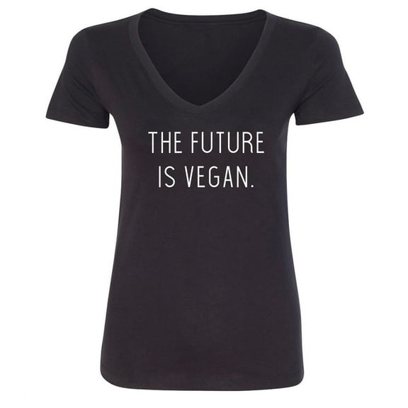 The future is vegan. Womens V-Neck Tee