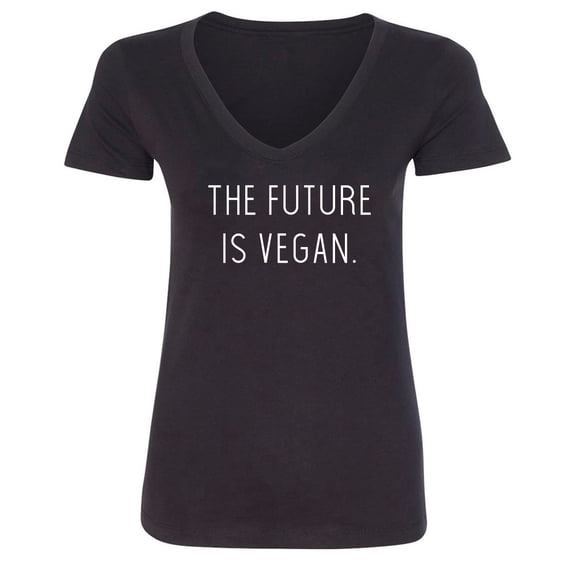 The future is vegan. Womens V-Neck Tee