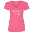 thumbnail image 1 of The future is vegan. Womens V-Neck Tee, 1 of 1