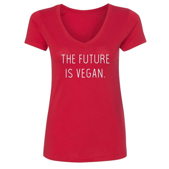 The future is vegan. Womens V-Neck Tee