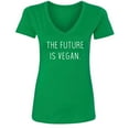 thumbnail image 1 of The future is vegan. Womens V-Neck Tee, 1 of 1