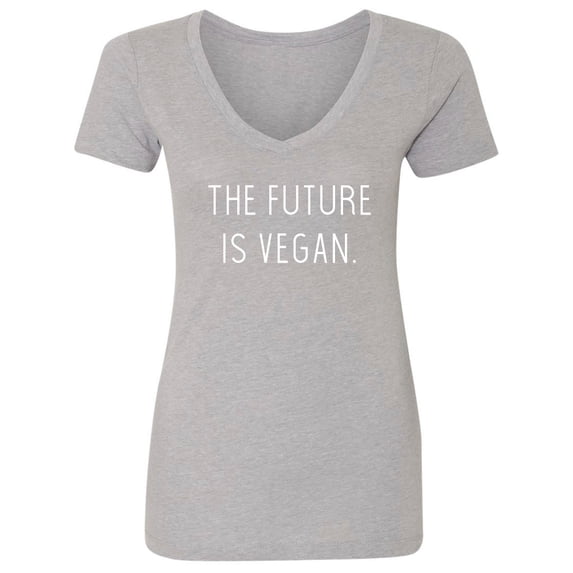 The future is vegan. Womens V-Neck Tee