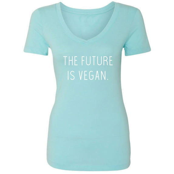 The future is vegan. Womens V-Neck Tee