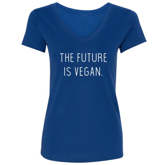 The future is vegan. Womens V-Neck Tee