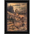 thumbnail image 1 of The girl, thrown into the water 20x24 Black Ornate Wood Framed Canvas Art by Perov, Vasily, 1 of 2
