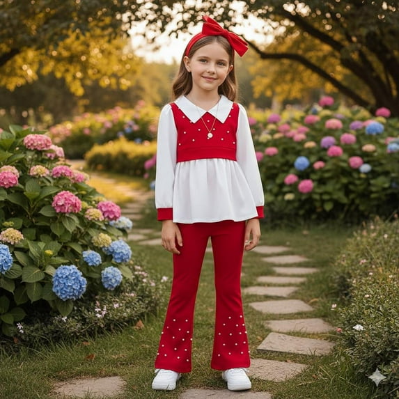 The girls' suit is super beautiful. Moms love it very much. It's a cute suit, a two-piece set