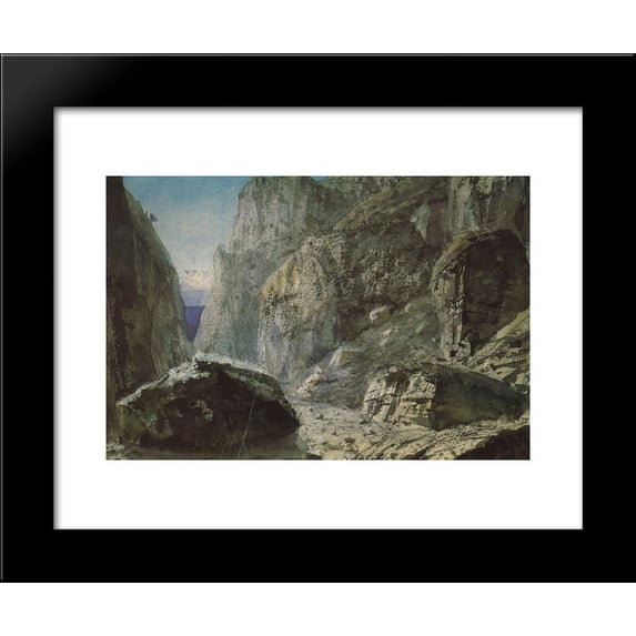 The gorge of the Rocky Mountains 20x24 Framed Art Print by Polenov, Vasily