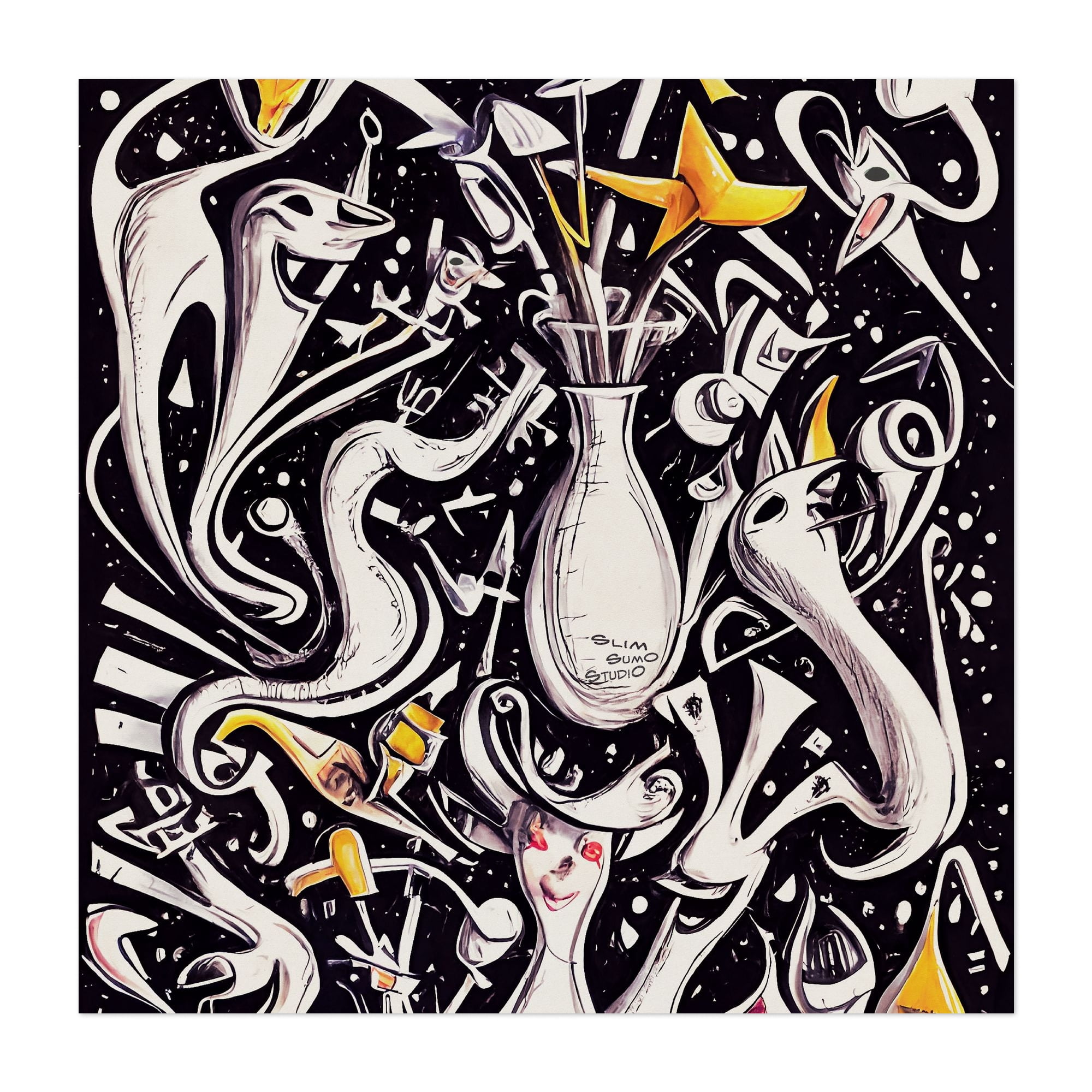 The gr8 Party. - Painting Surrealism Abstract Modern Art Psychedelic ...