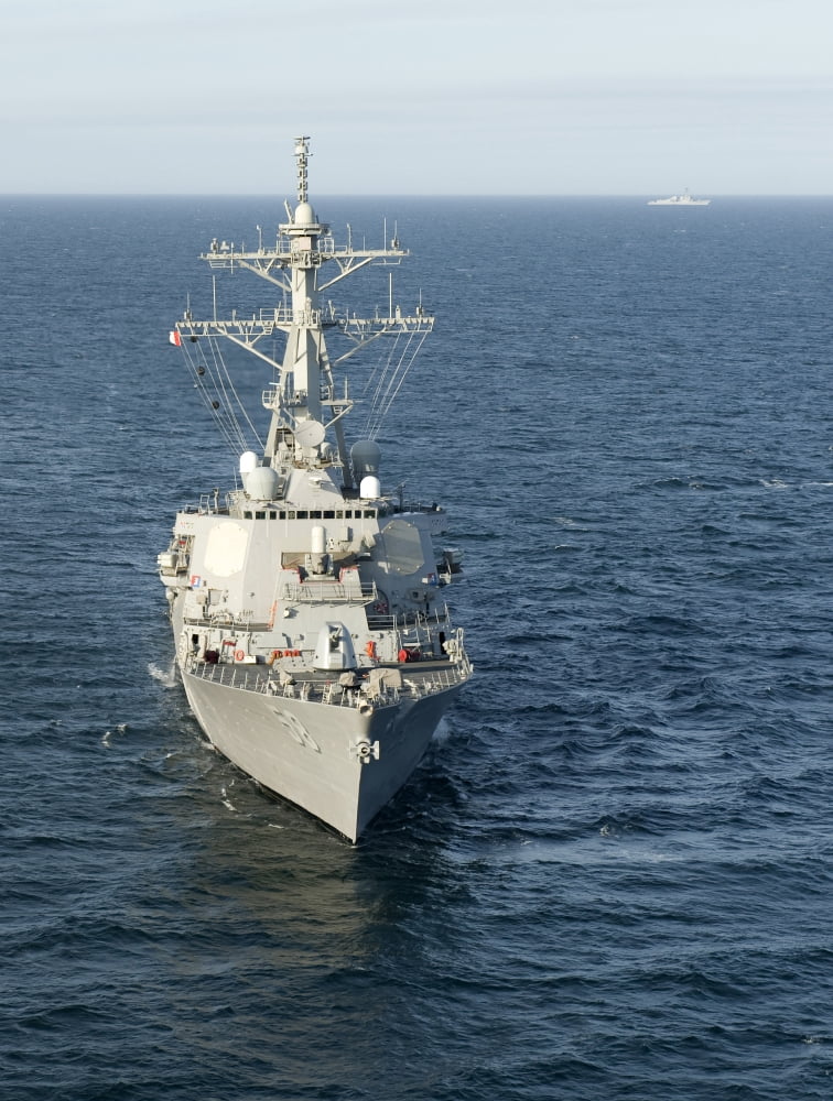 The guided-missile destroyer USS Laboon Canvas Art - Stocktrek Images (25 x 33)