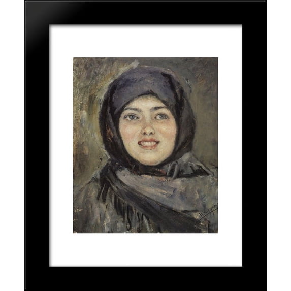 The head of laughting girl 20x24 Framed Art Print by Vasily Surikov