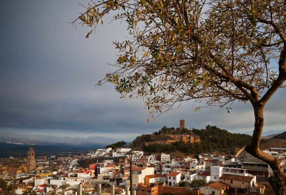 The hilltop castle and town of Valez Malaga Costa Del Sol Malaga Province Andalucia Spain Canvas Art - Panoramic Images (12 x 36)