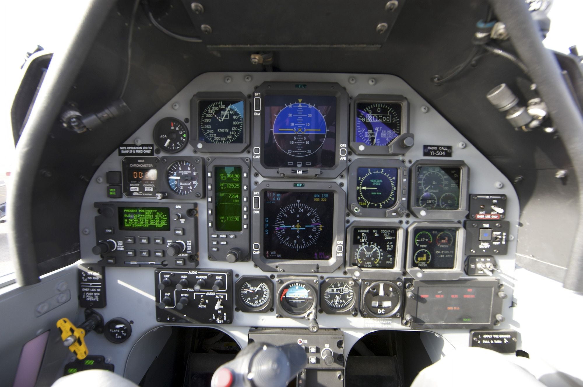 The interior cockpit of an Iraqi Air Force T-6 Texan trainer aircraft Canvas Art - Terry MooreStocktrek Images (35 x 23)