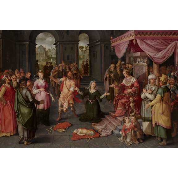 The judgement of Solomon (1616) Poster Print by Claes Jacobsz. van der Heck (18 x 24)