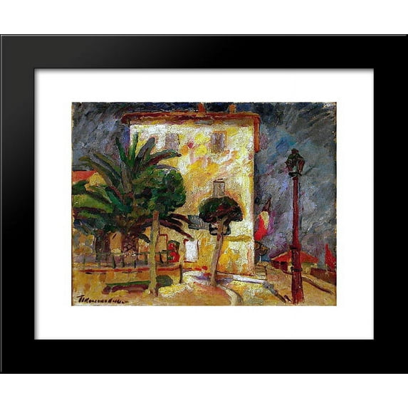 The landscape. Coast of France. 20x24 Framed Art Print by Pyotr Konchalovsky