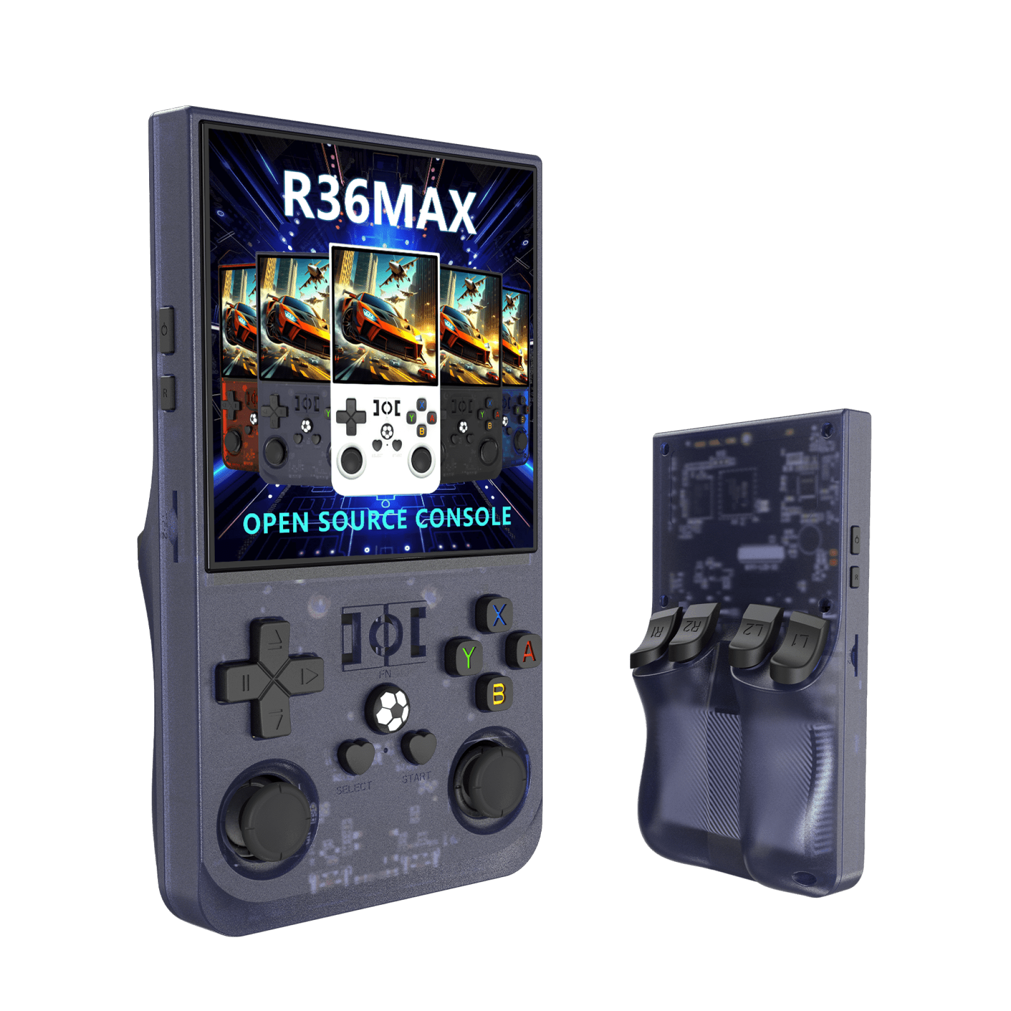 The latest R36SMAX open source handheld game console, nostalgic