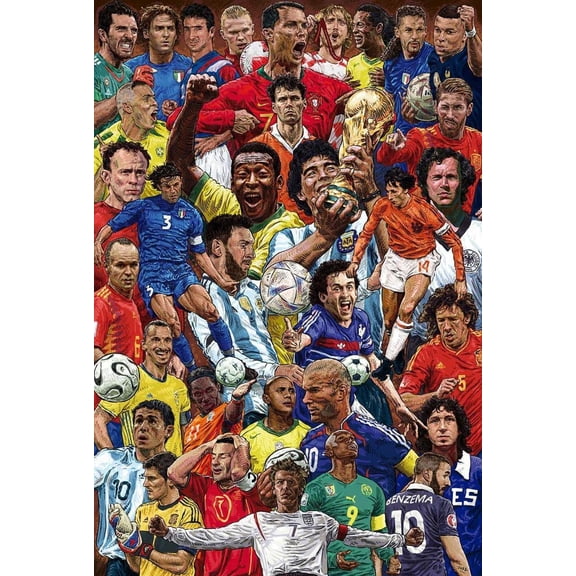 The legendary players of soccer World cup 2026 Decor 24x36 Unframed Poster