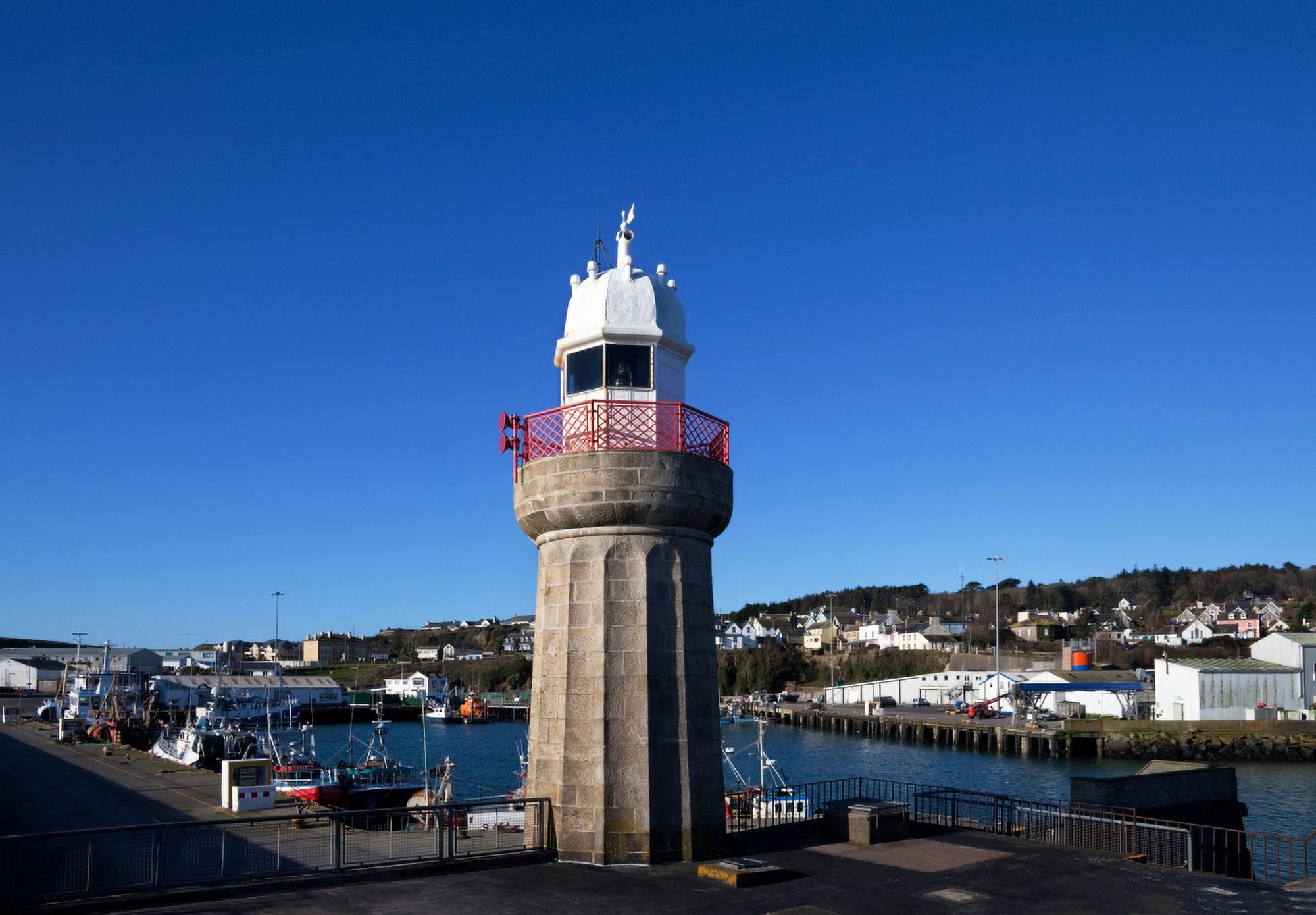 The lighthouse and fishing harbour Dunmore East Fishing Port County Waterford Ireland Canvas Art - Panoramic Images (24 x 18)