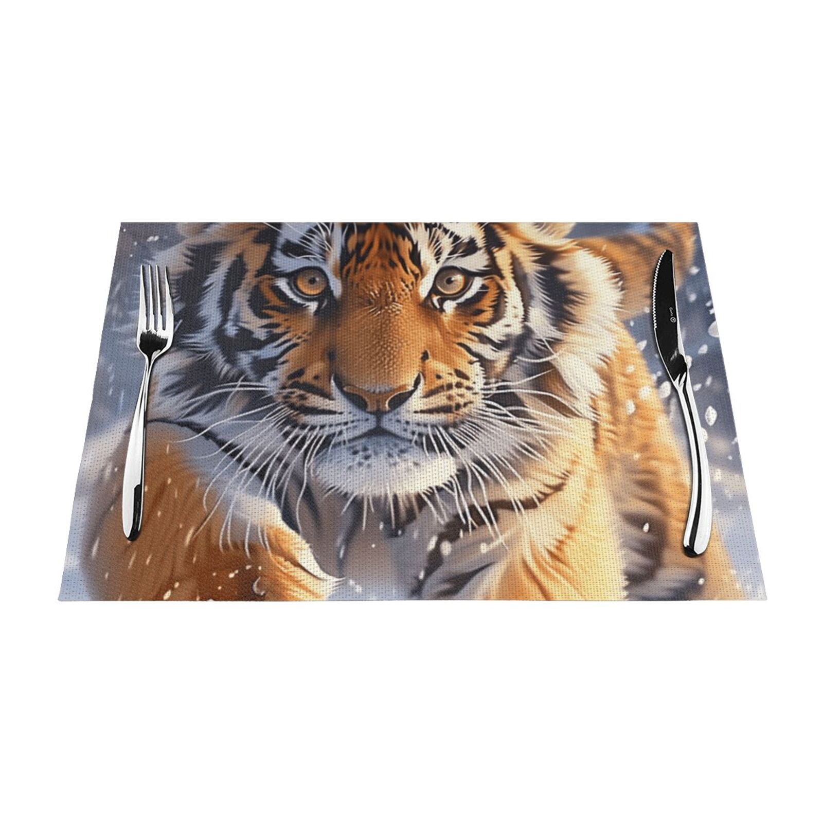 The little is walking in the snow PVC meal mat, dining table mat PVC