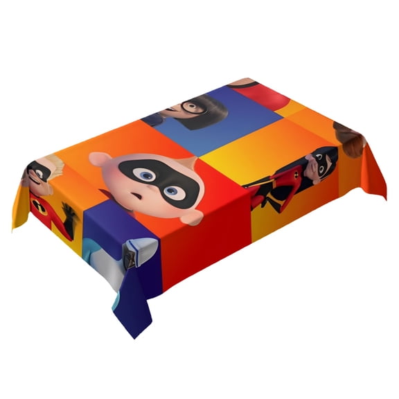 The lncredibles Themed Square Tablecloth 54 * 72 Inches Durable Stylish