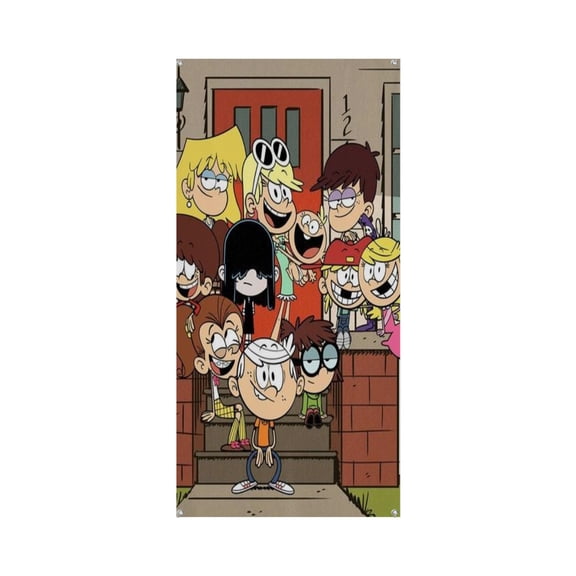 The loud house 35.4*72.8IN/90*185CM Door frame decoration banner
