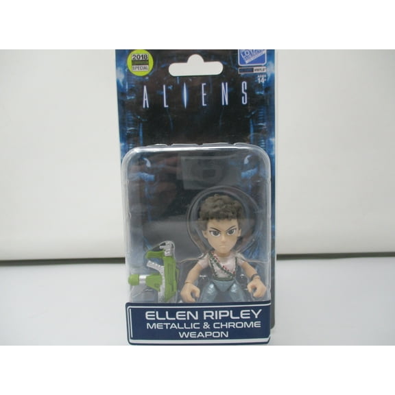 The loyal Subjects Aliens Ellen Ripley Metallic & Chrome Weapon Action Vinyl 2018 SDCC Exclusive