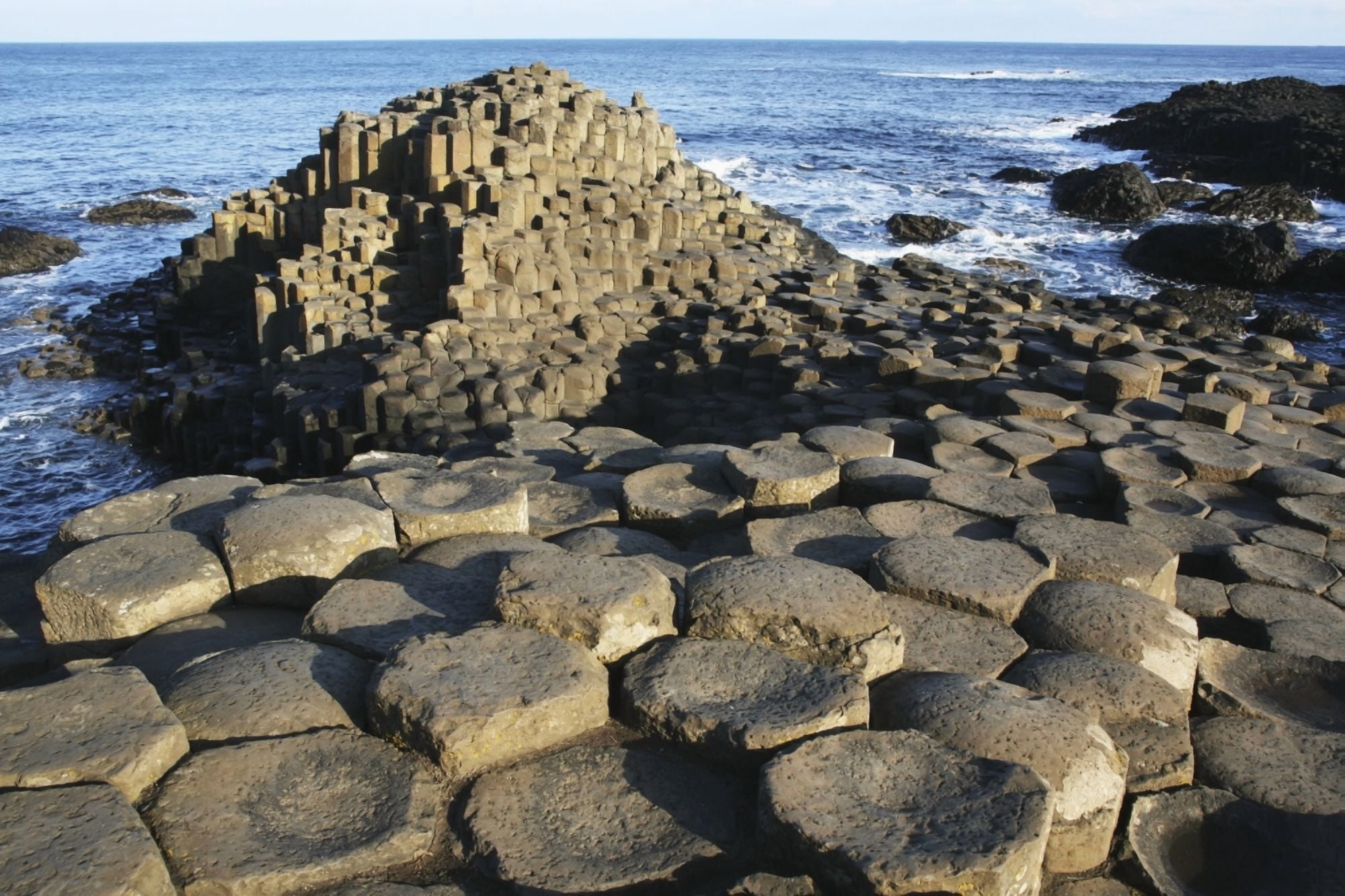 The lunar-like landscape of Giants Causeway County Antrim Ireland Canvas Art - Paul Quayle Design Pics (38 x 24)
