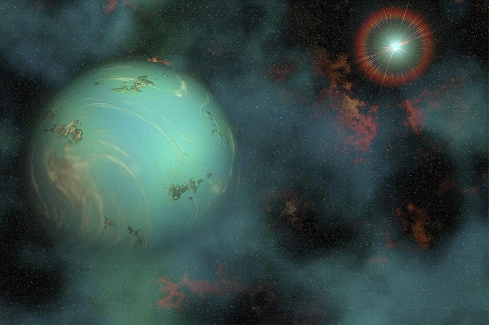 The making of a planet from gases and dust out in the universe Canvas Art - Corey FordStocktrek Images (34 x 23)