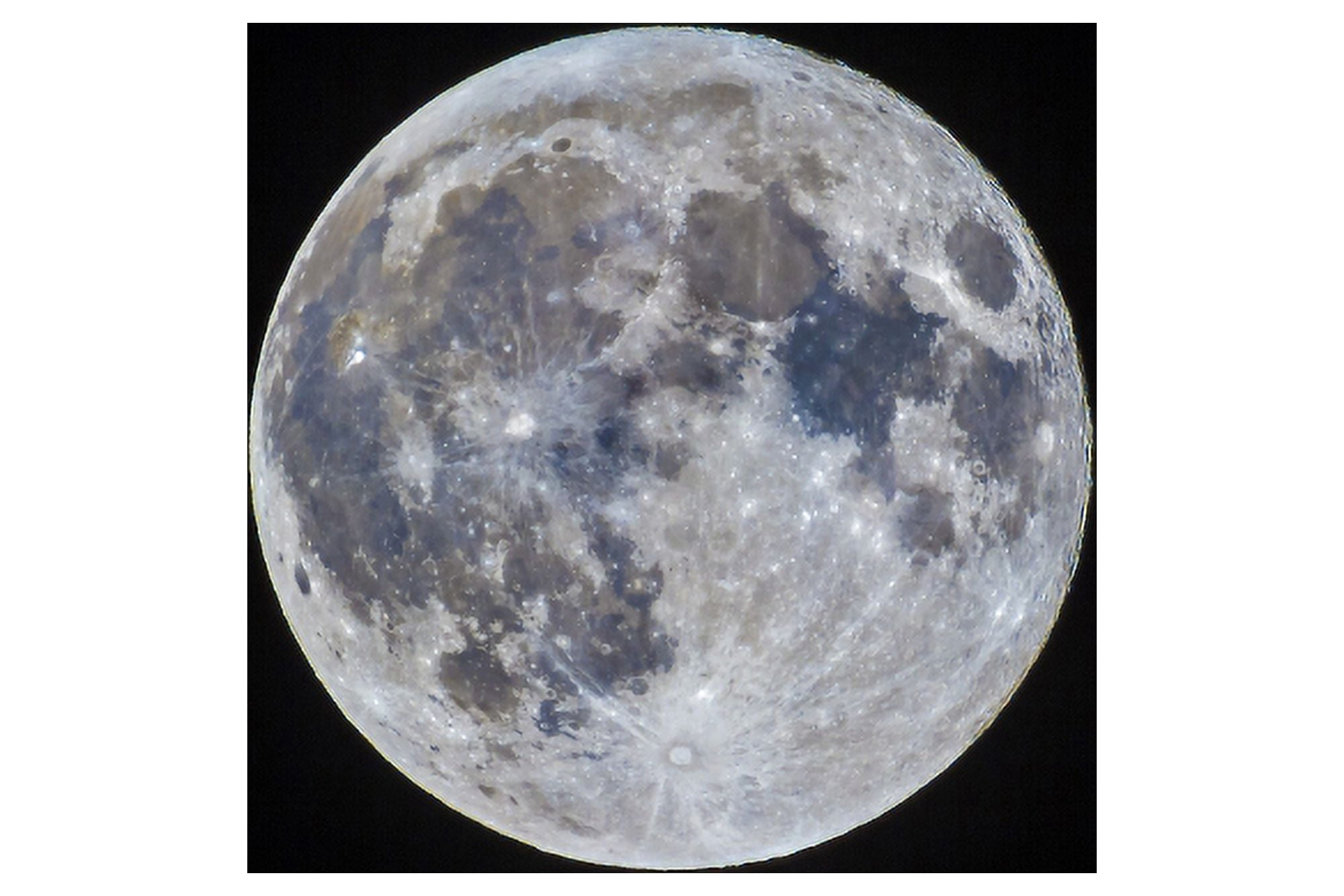 The mini-moon of March 5 2015 Canvas Art - Alan DyerStocktrek Images (35 x 23)