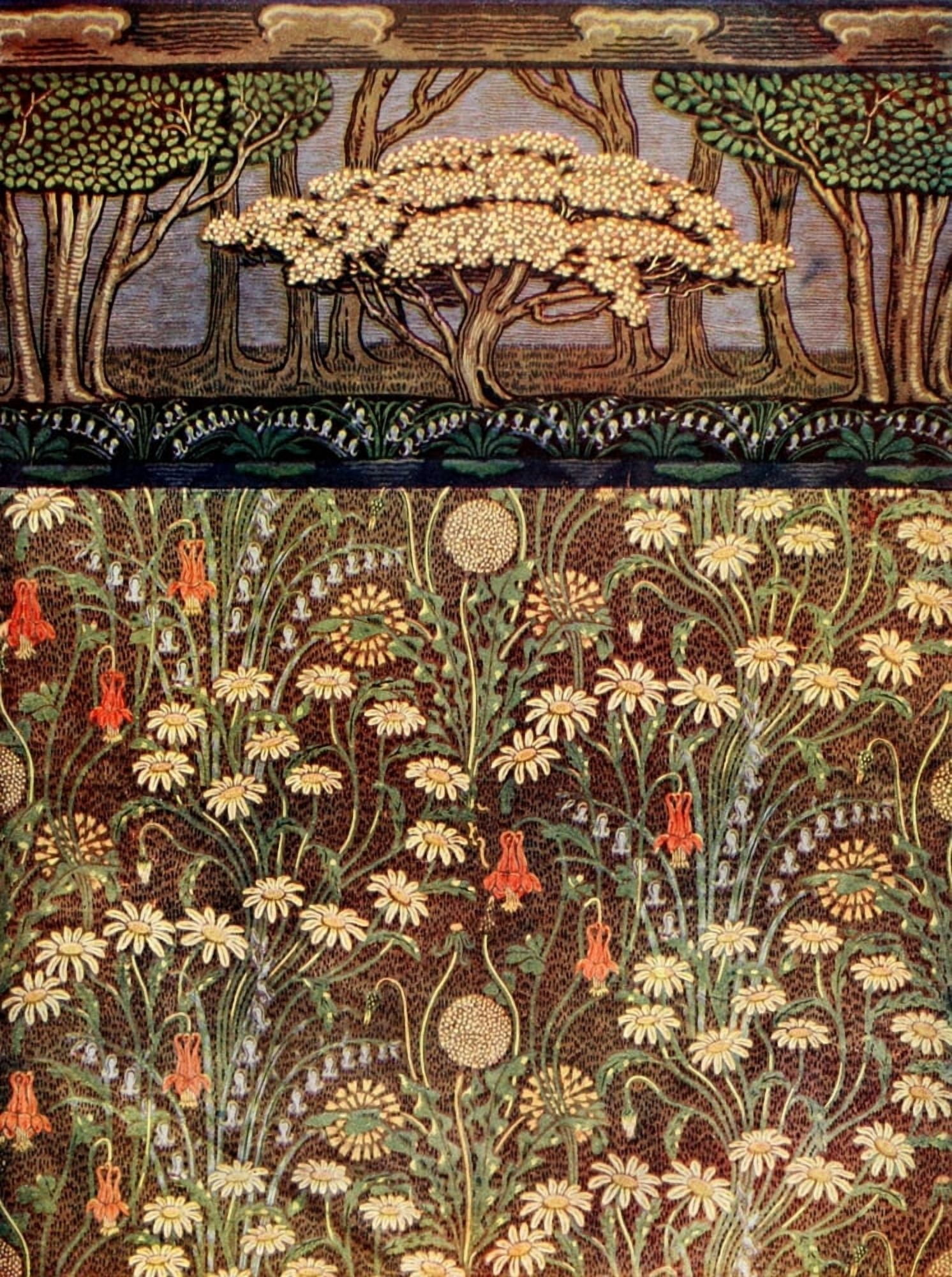 The modern home 1906 (by Walter Crane 1845-1915) Canvas Art - (18 x 24)
