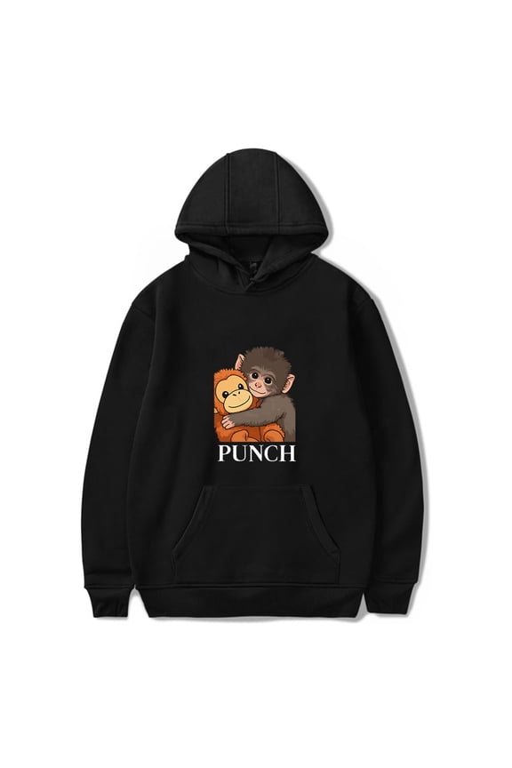 The monkey Punch Merch Cute Graphic Printed Hoodie Long Sleeve Fan Merch Pullovers Streetwear Unisex Fashion Casual Outfits