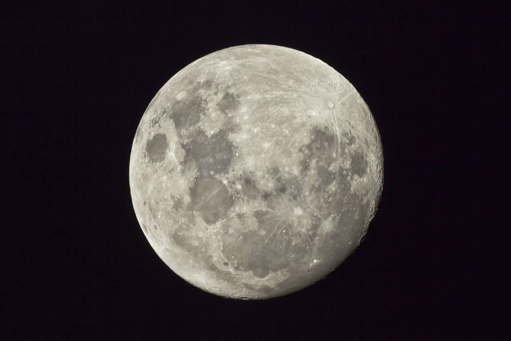 The moon as seen from the Southern Hemisphere Canvas Art - Philip HartStocktrek Images (35 x 23)