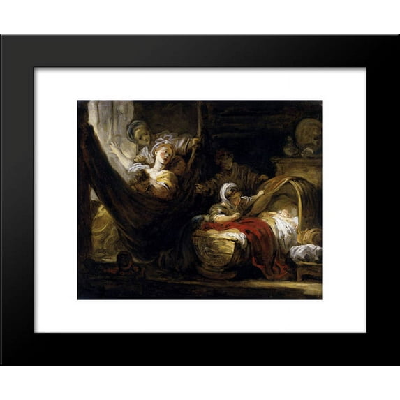 The Cradle 20x24 Framed Art Print by Jean-Honore Fragonard