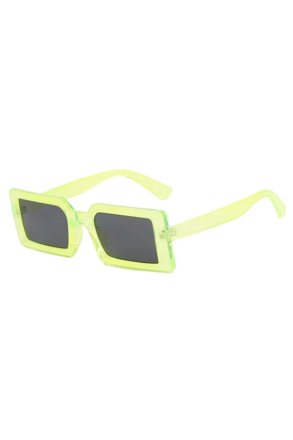 The new box sunglasses men small frame Europe and the United States sunglasses female retro anti-ultraviolet jelly color glasses