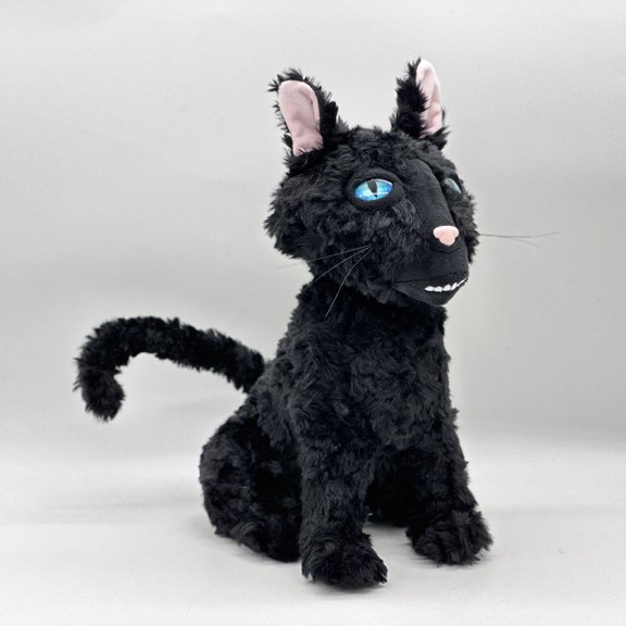 The new cute cartoon Q-version black cat plush toy is the best choice for home sofa decorations and fan collection gifts